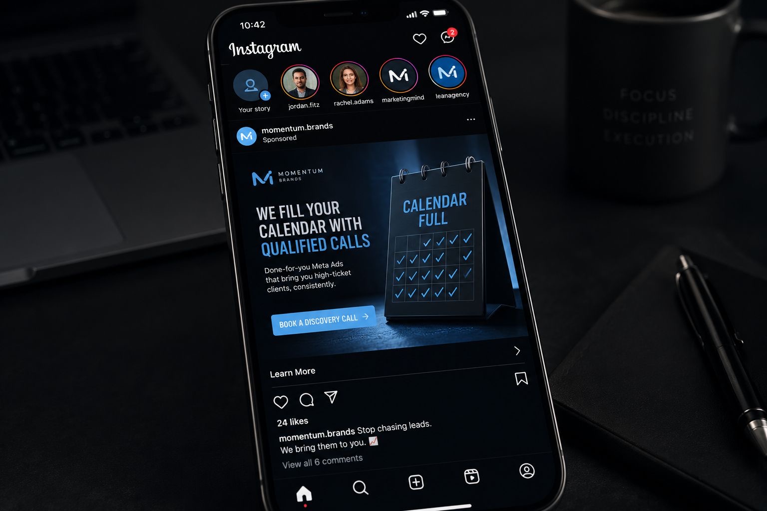Instagram ad in feed on iPhone