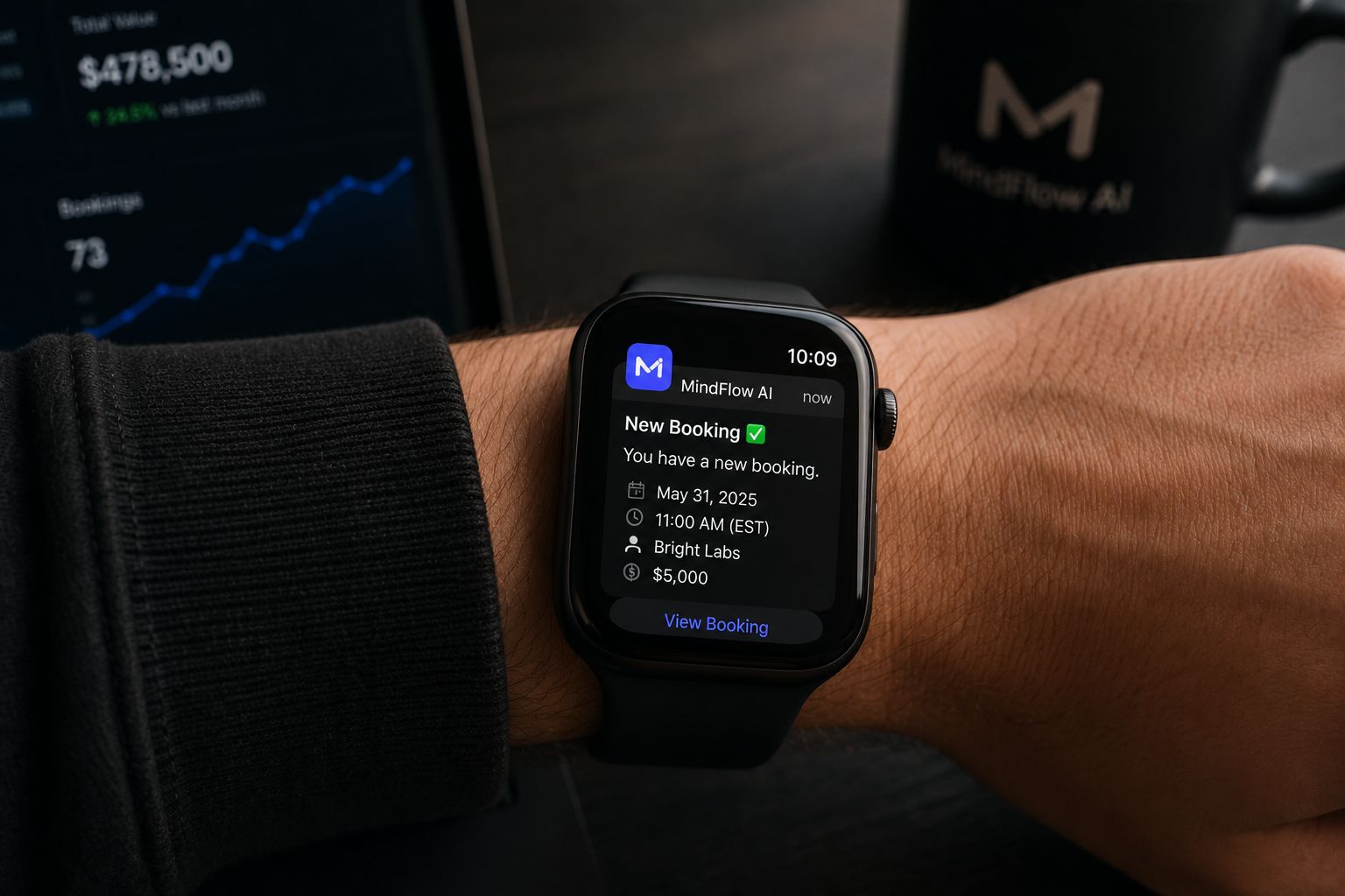 Apple Watch — new booking notification